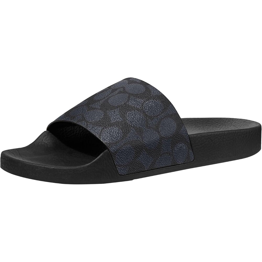 Coach Pool Slide Sandal Men's Charcoal Signature Size 11